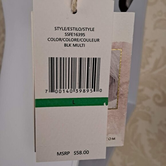 Jessica Simpson Size Large Geometric Print Racerback Bikini Top No Padding NWT - Picture 8 of 9